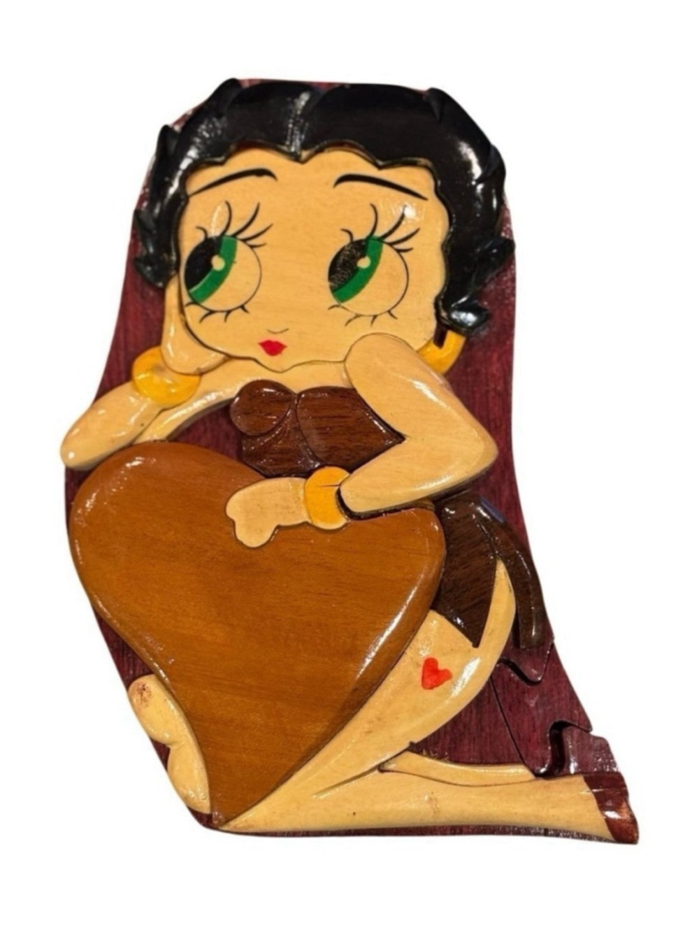 Betty Boop Wooden Puzzle Trinket Box 1990s